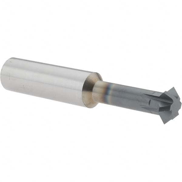 Accupro - 5/8° 5/8" Cut Diam, 0.25" Cut Width, 5/8" Shank, Solid Carbide Double-Angle Cutter - Makers Industrial Supply