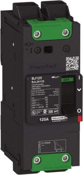 Square D - 20 Amp, 600Y/347 VAC, 3 Pole, Unit Mount B-Frame Circuit Breaker - Thermal-Magnetic Trip, 25 kA at 240 VAC, 18 kA at 277 VAC, 14 kA at 600Y/347 VAC Breaking Capacity, 14-3/0 AWG - Makers Industrial Supply