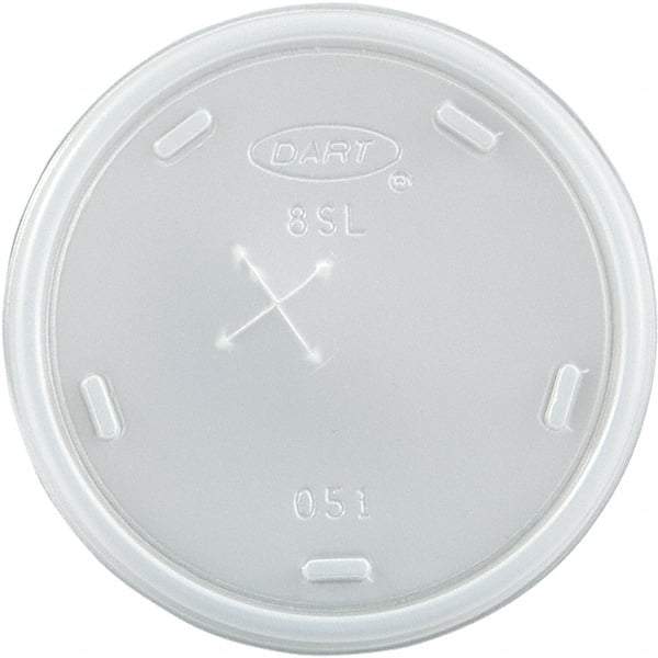 DART - Plastic Cold Cup Lids, Fits 8-9 oz Cups - Translucent - Makers Industrial Supply