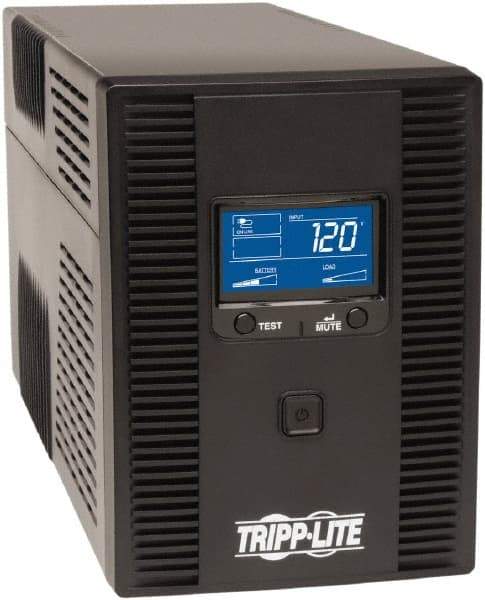 Tripp-Lite - 15 Amp, 1,500 VA, Tower Mount Line Interactive Backup Uninterruptible Power Supply - Backup 7-1/2 min with Full Load & 24 min with Half Load, 120 VAC Input & Output, 810 Watt Output, 1 Phases, 8 Outlets - Makers Industrial Supply