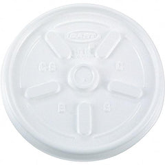 DART - Plastic Hot Cup Lids, 10 oz - White - Makers Industrial Supply