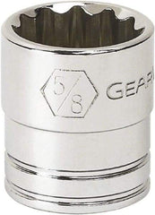 GearWrench - 1/2", 3/8" Drive, Standard Hand Socket - 6 Points, 0.984" OAL, Alloy Steel, Full Polish Finish - Makers Industrial Supply