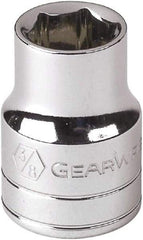 GearWrench - 3/8", 3/8" Drive, Standard Hand Socket - 6 Points, 0.984" OAL, Alloy Steel, Full Polish Finish - Makers Industrial Supply