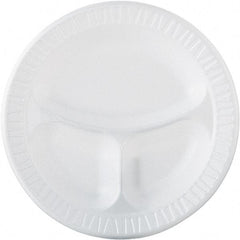 DART - Dart Famous Service Dinnerware, 3-Compartment Plate, 10 1/4" - White - Makers Industrial Supply