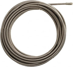 Milwaukee Tool - 3/8" x 25' Drain Cleaning Machine Cable - Inner Core, 1-1/4" to 2-1/2" Pipe, Use with Milwaukee M18 Drain Snakes - Makers Industrial Supply