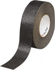 Ability One - Black Solid Color Anti-Slip Vinyl Tape - 1" Wide x 60' Long x 0.036" Thick, General Traffic - Makers Industrial Supply