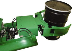 Valley Craft - 2,000 Lb Load Capacity, 30, 55 & 85 Gal Forklift Drum Rotator - Steel Wheels - Makers Industrial Supply