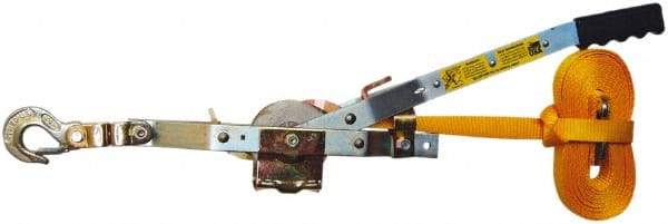 Maasdam - 2,000 Lb Lifting Capacity, 10' Lift Height, Strap Hoist - Made from Strap - Makers Industrial Supply