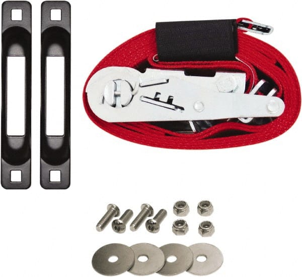 Snap-Loc - Tie Down Kit; Type: Tie Down Strap Kit ; Overall Length (Feet): 16.00 ; Head/Holder Diameter (Inch): 2 ; Color: Red ; Number of Hooks: 0 - Exact Industrial Supply