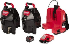 Milwaukee Tool - 18V Battery Battery Drain Cleaning Machine - For 1-1/4" to 4" Pipe, 50' Cable - Makers Industrial Supply