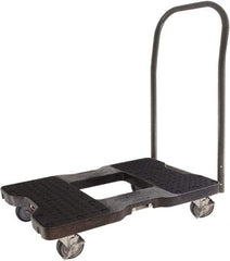 Snap-Loc - 1,500 Lb Capacity Steel Convertible Hand Truck - Polyethylene/Polypropylene Plastic Deck, 20-1/2" OAW, 32" Platform Length x 7" Platform Height, Polyurethane Casters - Makers Industrial Supply