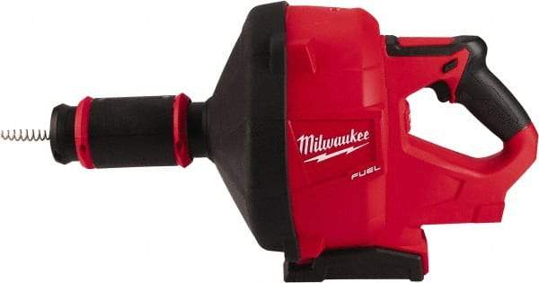 Milwaukee Tool - 18V Battery Battery Drain Cleaning Machine - For 3" Pipe, 35' Cable - Makers Industrial Supply