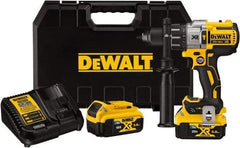 DeWALT - 20 Volt 1/2" Keyless Chuck Cordless Hammer Drill - 0 to 3,850 BPM, 0 to 2,000 RPM, Reversible - Makers Industrial Supply