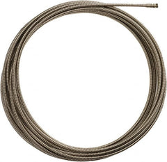 Milwaukee Tool - 3/8" x 50' Drain Cleaning Machine Cable - Inner Core, 1-1/4" to 2-1/2" Pipe, Use with Milwaukee Drain Cleaning Tools - Makers Industrial Supply