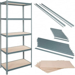 Value Collection - 36" Wide, 36 High, Open Shelving Accessory/Component - Particle Board, Use with Boltless Storage Rack - Makers Industrial Supply