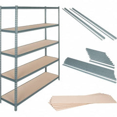 Value Collection - 72" Wide, 26 High, Open Shelving Accessory/Component - 16 Gauge Steel, Powder Coat Finish, Use with Boltless Storage Rack - Makers Industrial Supply