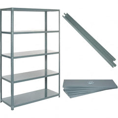 Value Collection - 72" Wide, 1-15/16 High, Open Shelving Accessory/Component - 14 Gauge Steel, Powder Coat Finish, Use with High Capacity Storage Racks - Makers Industrial Supply