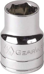 GearWrench - 1/4" Drive, Standard Hand Socket - 6 Points, Alloy Steel, Full Polish Finish - Makers Industrial Supply