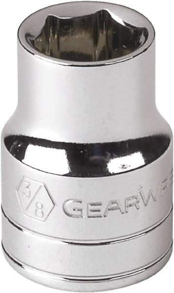 GearWrench - 3/16", 1/4" Drive, Standard Hand Socket - 6 Points, Alloy Steel, Full Polish Finish - Makers Industrial Supply