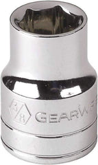 GearWrench - 3/16", 1/4" Drive, Standard Hand Socket - 12 Points, Alloy Steel, Full Polish Finish - Makers Industrial Supply