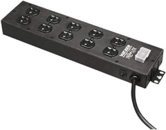 Tripp-Lite - 8 Outlets, 120 VAC15 Amps, 15' Cord, Power Outlet Strip - Keyhole, Tab Mount, 5-15 NEMA Configuration, 17-1/2" Strip - Makers Industrial Supply