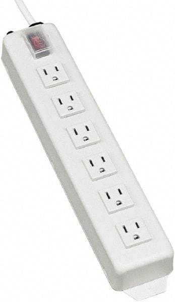 Tripp-Lite - 6 Outlets, 120 VAC15 Amps, 6' Cord, Power Outlet Strip - Keyhole, Tab Mount, 5-15 NEMA Configuration, 13-3/4" Strip - Makers Industrial Supply