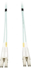 Tripp-Lite - 65' Long, LC/LC Head, Multimode Fiber Optic Cable - Aqua, Use with LAN - Makers Industrial Supply