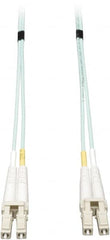 Tripp-Lite - 20' Long, LC/LC Head, Multimode Fiber Optic Cable - Aqua, Use with LAN - Makers Industrial Supply