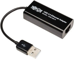 Tripp-Lite - Network Adapter - USB A Male Connector, Black, Use with 10/100Mbps Network - Makers Industrial Supply