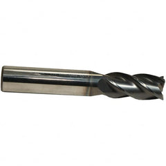 Emuge - 7/16" Diam, 1" LOC, 4 Flute Solid Carbide Roughing & Finishing End Mill - CrN Finish, 2-3/4" OAL, 7/16" Shank Diam, Cylindrical Shank, 38° Helix, Centercutting, Regular Length - Makers Industrial Supply