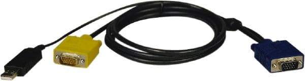 Tripp-Lite - 6' Long, HD15, HD15/USB A Computer Cable - Black, Male x Male x Male - Makers Industrial Supply