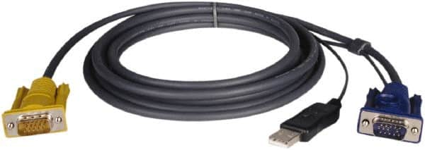 Tripp-Lite - 19' Long, HD15, HD15/USB A Computer Cable - Black, Male x Male x Male - Makers Industrial Supply