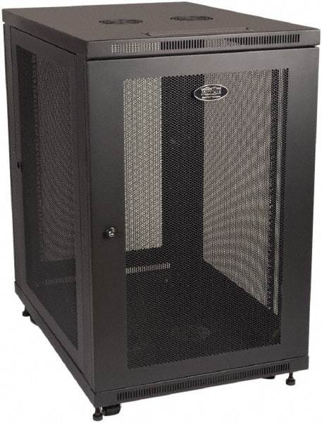 Tripp-Lite - 23.62" Overall Width x 18" Rack Height x 33-1/2" Overall Depth Data Cable Enclosure - 3,000 Lb Capacity, Black - Makers Industrial Supply