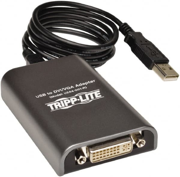 Tripp-Lite - External Multi-Monitor Video Card - USB Connector, Black, Use with Cabling and Video Applications - Makers Industrial Supply