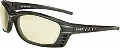 Uvex - Yellow Lenses, Framed Safety Glasses - Anti-Fog, Black Polycarbonate Frame, Adjustable Temples, Size Universal, Wrap Around - Makers Industrial Supply