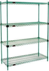 Eagle MHC - 4 Shelf Eagle MHC Wire Shelving - Starter Unit - 72" Wide x 24" Deep x 74" High, - Makers Industrial Supply