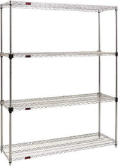 Eagle MHC - 4 Shelf Eagle MHC Wire Shelving - Starter Unit - 72" Wide x 24" Deep x 74" High, - Makers Industrial Supply