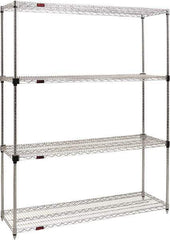 Eagle MHC - 4 Shelf Eagle MHC Wire Shelving - Starter Unit - 60" Wide x 24" Deep x 74" High, - Makers Industrial Supply