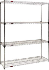 Eagle MHC - 4 Shelf Eagle MHC Wire Shelving - Starter Unit - 48" Wide x 24" Deep x 74" High, - Makers Industrial Supply