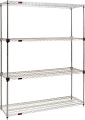 Eagle MHC - 4 Shelf Eagle MHC Wire Shelving - Starter Unit - 48" Wide x 24" Deep x 74" High, - Makers Industrial Supply