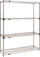 Eagle MHC - 4 Shelf Eagle MHC Wire Shelving - Starter Unit - 36" Wide x 24" Deep x 74" High, - Makers Industrial Supply