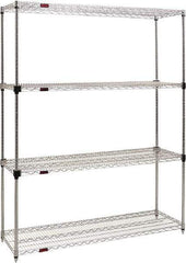 Eagle MHC - 4 Shelf Eagle MHC Wire Shelving - Starter Unit - 36" Wide x 24" Deep x 74" High, - Makers Industrial Supply