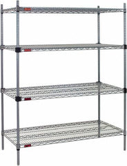 Eagle MHC - 4 Shelf Eagle MHC Wire Shelving - Starter Unit - 36" Wide x 18" Deep x 74" High, - Makers Industrial Supply