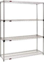 Eagle MHC - 4 Shelf Eagle MHC Wire Shelving - Starter Unit - 36" Wide x 18" Deep x 74" High, - Makers Industrial Supply