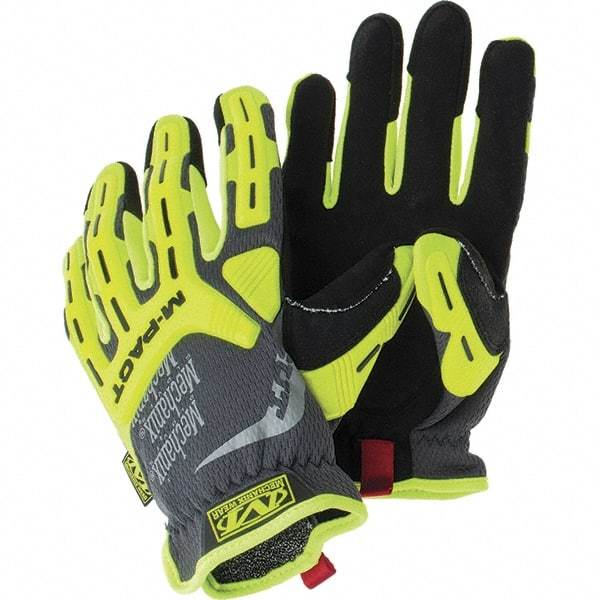 Mechanix Wear - Size XL, ANSI Cut Lvl A5, Synthetic Leather Cut & Puncture Resistant Gloves - Elastic Cuff, Hi-Vis Yellow, Paired - Makers Industrial Supply