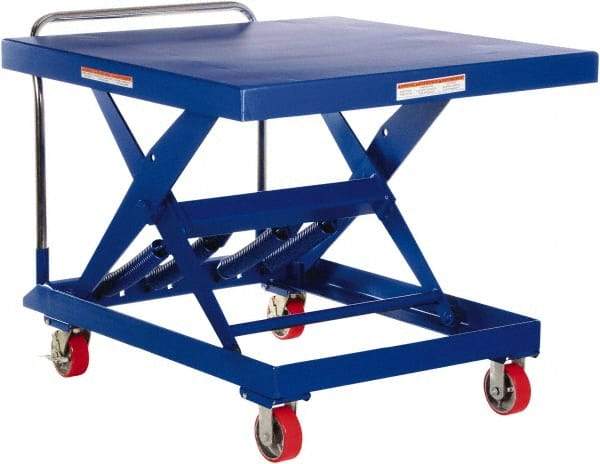 Vestil - 1,000 Lb Capacity, 34" Lift Height, Portable Workstation Manually Operated Lift - Makers Industrial Supply