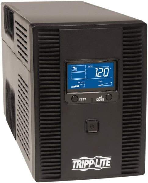 Tripp-Lite - 15 Amp, 1,300 VA, Tower Mount Line Interactive Backup Uninterruptible Power Supply - Backup 10 min with Full Load & 28 min with Half Load, 120 VAC Input & Output, 720 Watt Output, 1 Phases, 6 Outlets - Makers Industrial Supply