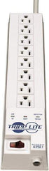 Tripp-Lite - 8 Outlets, 120 VAC15 Amps, 8' Cord, Power Outlet Strip - Floor, Keyhole Mount, 5-15 NEMA Configuration, 1-3/4" Strip - Makers Industrial Supply