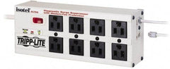 Tripp-Lite - 8 Outlets, 120 VAC15 Amps, 10' Cord, Power Outlet Strip - Floor, Keyhole Mount, 5-15 NEMA Configuration, 3-1/2" Strip - Makers Industrial Supply