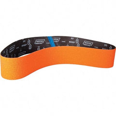 Norton - 4" Wide x 60" OAL, 120 Grit, Ceramic Abrasive Belt - Ceramic, Coated, Y Weighted Cloth Backing - Makers Industrial Supply